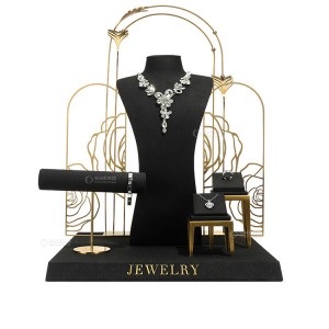 Luxury Custom Ring Pendant Bracelet Shop Window Jewelry Display Holder Props Set