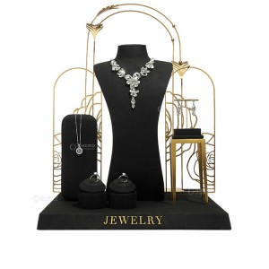 Luxury Custom Ring Pendant Bracelet Shop Window Jewelry Display Holder Props Set