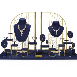 White Jewelry Display Set Custom Rings Pendants Bracelet Jewelry Display Tray Display Props Sets