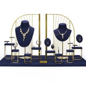 White Jewelry Display Set Custom Rings Pendants Bracelet Jewelry Display Tray Display Props Sets