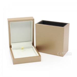 Custom Logo Top Quality Black PU Leather Suede Insert Boxes Ring Necklace Bracelet Gift Packaging Plastic Jewelry Box