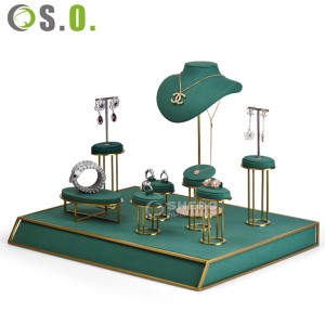 Wholesale Customized Logo Jewelry Display Stand Ring Necklace Bangle Earring Jewellery Display Set