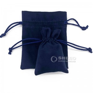 Custom Microfiber Jewelry Packaging Bag drawstring Pouch with logo