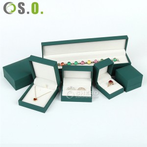 Wholesale Custom Logo Black Leatherette Paper Jewelry Box Luxury Earring Bangle Bracelet Pendant Ring Box Jewelry Packaging Box