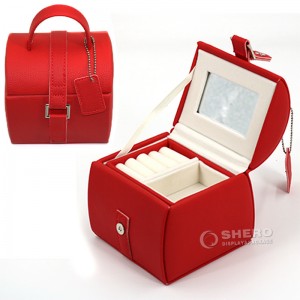 Custom Ladies Multifunction Pu Leather Jewelry Rings Storage Box High-end Jewelry Travel Portable Jewelry Organizer Case