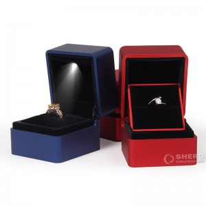 Luxury led jewellery package custom ring diamond jewelry box with lights