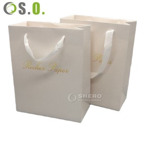 Luxuriöse Geschenkpapiertüten und -schachteln aus recyceltem, individuellem Karton mit Griff für Einkaufstaschen mit Ihrem eigenen Logo