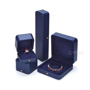 Hot Selling Portable Packaging Jewelry Pu Leather Set Boxes With Print Logo