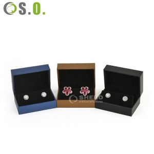 factory custom logo velvet cover plastic ring earring necklace pendant bracelet bangle watch set jewelry box