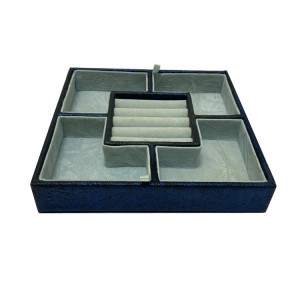 High Quality Bespoke Different Shape Ring Cufflink Pin Jewelry Tray With Different Dividers