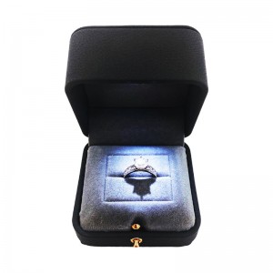 luxury velvet led jewelry box with led light gift box for ring pendant necklace