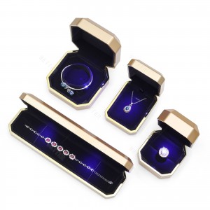 Led jewelry box luxury led jewelry package custom ring diamond jewelry box with lights