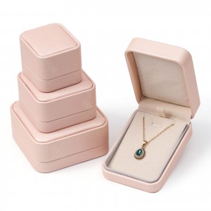 Wholesale PU Leather Luxury Gift Jewellery Box Package Custom Bangle Bracelet Necklace Earrings Ring Box Custom Jewelry Box