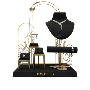 Luxury Custom Ring Pendant Bracelet Shop Window Jewelry Display Holder Props Set