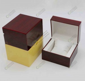 Hot Selling Custom Logo Luxury Smooth Brown Watch Gift Packaging Wooden Watch Box