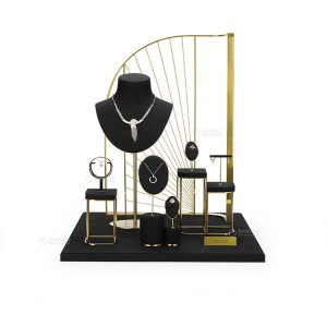 Custom logo Jewelry Store Interior Design Luxury showcase Props Display Set