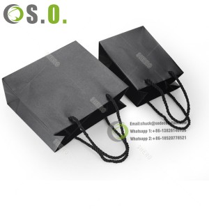 New Fold Design Eco-Friendly Recycled Shoes Clothing Shopping Paper Custom Paper Bags With Handle