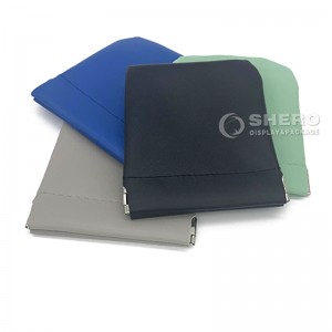 Custom Faux Suede pu Leather Jewelry Bag with logo Leather Snap jewelry Pouch