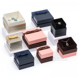 Wholesale Jewelry Gift Boxes Custom Logo Packaging Jewelry Boxes Paper Earrings Ring Necklace Bracelet Case Jewelry Boxes