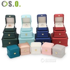 Wholesale Luxury Leather Jewelry Storage Packing Box for Rings Earrings Pendants Necklace Display Custom Logo Jewelry Gift Box