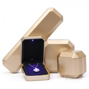 Luxury Jewellery Packaging Box Wholesale Black Bangle Bracelet Earring Led Jewelry Box custom