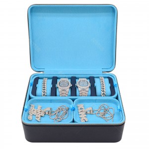 PU Leather Storage Box Multi Function Portable Jewelry Boxes travel jewelry case Big Jewelry box