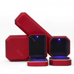 Led jewelry box luxury led jewelry package custom ring diamond jewelry box with lights