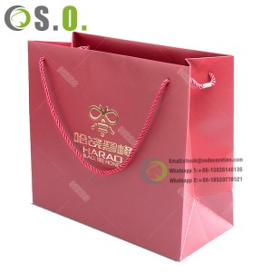 Customization Personalized Retail Paper Bag Cardboard Present Packaging Shopping Birthday Gift Bag
