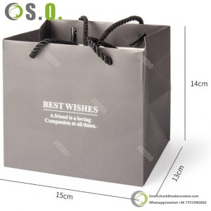 Custom Print Personalised Luxury Packaging Boutique Shopping Gift Paper Bags with Handles and Logo