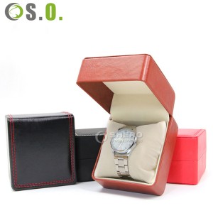 [Copy] Custom logo 6 12 24 slots luxury pu leather gift packaging watch storage box black single watch case band strap display box