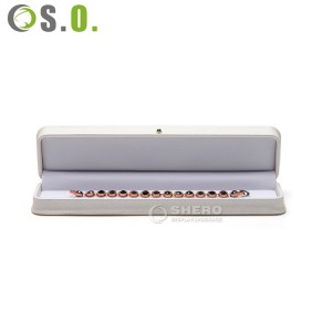 Luxurious Rectangular Jewelry Box PU Leather Velvet Storage for Diamond Ring Necklace Bracelet Pendant Set Jewelry Packaging
