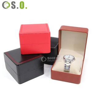 [Copy] Custom logo 6 12 24 slots luxury pu leather gift packaging watch storage box black single watch case band strap display box