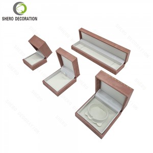 Luxury Pink Velvet Jewelry Box High Quality Custom Logo Rectangle Jewelry Gift Packaging Boxes Set