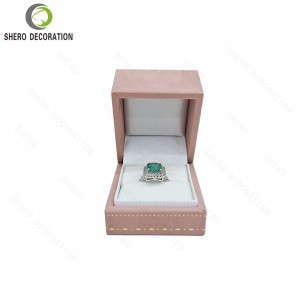 Wholesale Premium Jewellery Packaging Box Custom logo Hign End Handmade Pink Velvet Jewelry Box