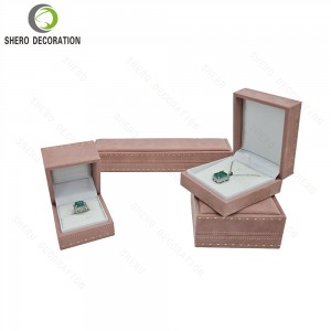 Custom Logo Velvet Jewelry Box Blue Jewellery Gift Box Packaging For Necklace