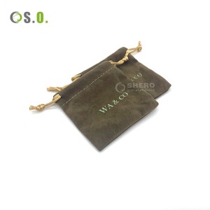 Custom Logo Cotton Drawstring Bag Envelop Packaging Velvet Jewelry Pouches