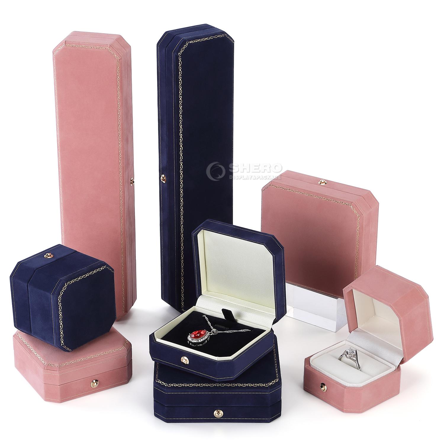 SHERO wholesale Custom Jewelry Box New Arrival Ring Necklace Pendant Jewelry Packaging Box Fancy Leather Jewelry Box Featured Image