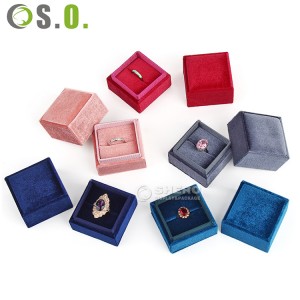 Wholesale Luxury Jewellery Box Packaging Custom Velvet Jewelry Packaging Bangle Earring Bracelet Necklace Ring Box Jewelry Box