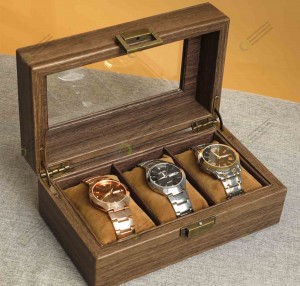 Custom Logo PU Leather Waist Watch Storage Gift Box Luxury Watch Packaging Box & Cases