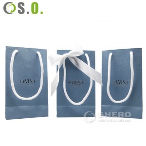 Custom Printed Logo Wine Bag Luxury Retail Boutique Paper Bags Clothes Shoes Packaging Shopping Paper Bag