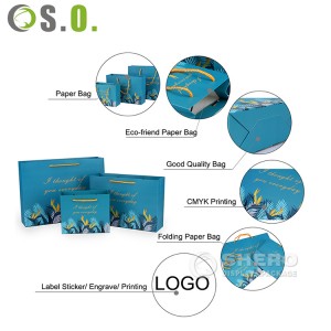 Highly Custom Printed Luxury Paper Shopping Tote Bag Packaging Gift Paper Bag With Your Own Logo