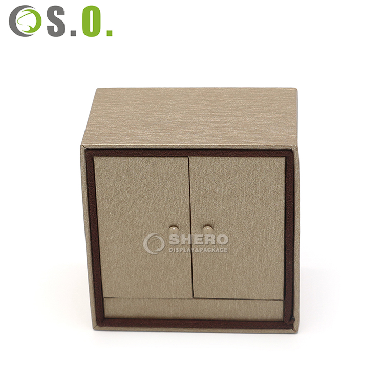 Wholesale High-Grade Jewelry Box Leather Pu Necklace Ring Jewelry Display Organizer Box