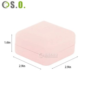 High quality Hot selling Custom logo pink Metal jewelry storage box iron Jewel packaging box for ring earring