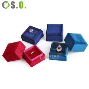 Wholesale Luxury Jewellery Box Packaging Custom Velvet Jewelry Packaging Bangle Earring Bracelet Necklace Ring Box Jewelry Box