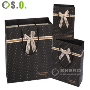 Custom Logo Printed Eco Paper Cloth Garment Perfume Packaging Gift Shopping Bag With Rope Handle