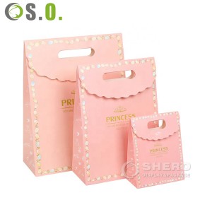 Luxury Custom Kraft Paper Shopping Bag White Pink Blue Luxury Art Paper Offset Printing Paper Gift Bag