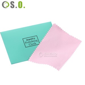 Custom Soft Microfiber Jewelry Polishing Cloth Cleaning Cloth with envelope for Silver and Jewelry