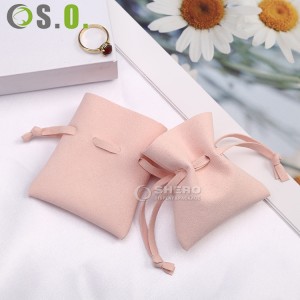 Manufacturers Custom Logo Package Bracelet Jewelry bags microfiber drawstring jewellery bag with logo