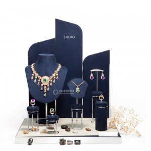 Luxury Window Counter Jewellery Display Props Earrings Ring Bracelet Bracelet Display Stand Sets