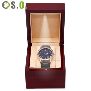 Popular hot sell manufacture direct supply custom gift box wood watch box with led light